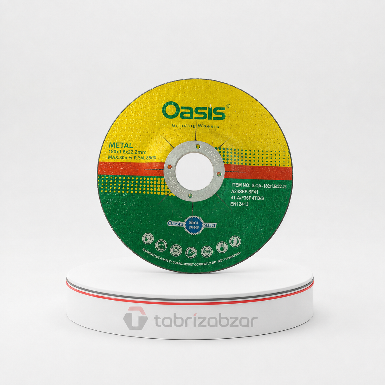 A9C42BFD-F5D9-4997-AA78-1FCCBC6ADBEF صفحه برش آهن Oasis سایز 180 میلیمتر - Image 1