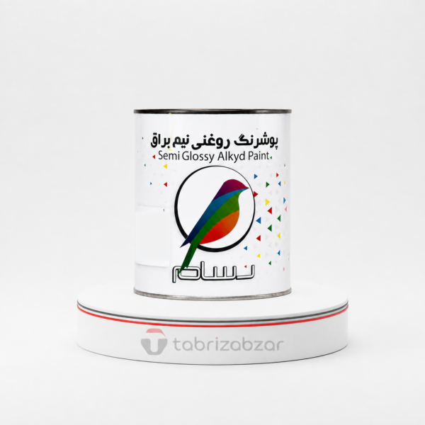 پوش‌رنگ روغنی نیم‌براق رسام (RASAM) زرد لیمویی ۱ کیلو گرم